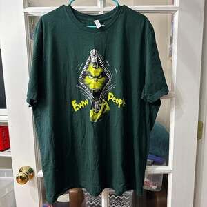 Grinch 'Eww People' Christmas Graphic Tee, Green - Size 2XL
